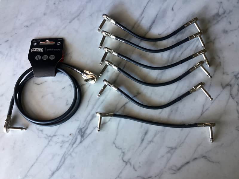 MXR 3PDCP06 1/4" TS Right-Angle Instrument Patch Cables - 6" (3-Pack)