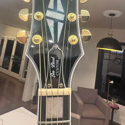 Epiphone Les Paul Custom w/ hard shell case - Ebony image 15