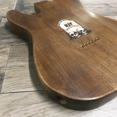 FRANCHIN Mars guitar body Aged Laser-cut Skulls drawings Natural Alder Halloween T-Style Made in Italy - Stock piece #19571024 image 14