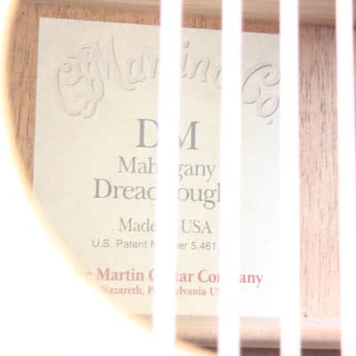 Martin USA DM Mahogany Dreadnought Acoustic Guitar - Spruce Top - Hard Case image 4