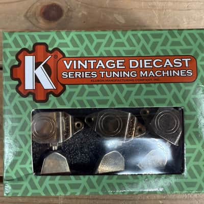 Real Life Relics Kluson 3 Per Side Vintage Diecast Sealfast Tuning Machines SKU: KVDS-3-NM image 6