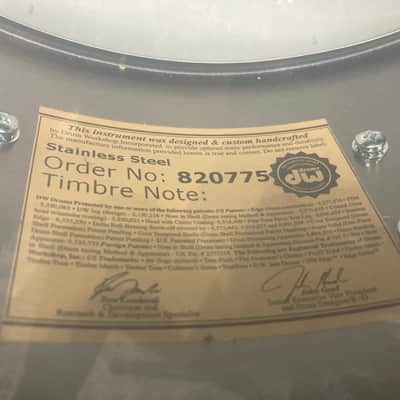 Tris Imboden's, Chicago, 5.5x14" Collector's Series Stainless Steel Snare Drum 2000s image 22