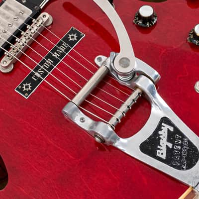 1962 Gibson ES-335 TDC Vintage Semi-Hollow Guitar Cherry w/ Bigsby, Pat # Pickups, Lifton Case image 9