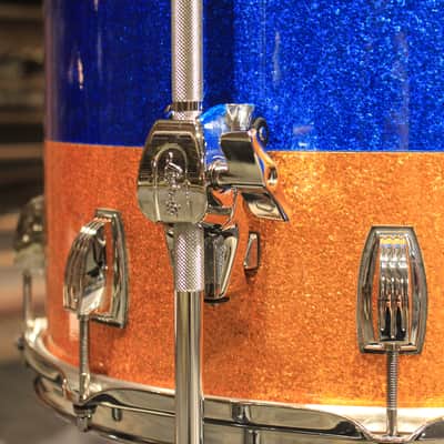 Ludwig Classic Maple Triband Blue/Gold Sparkle Downbeat 3pcs (12-14-20) - New! image 8