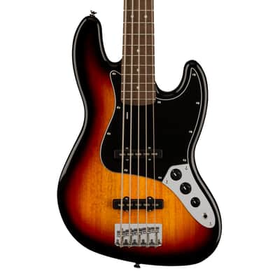 Used Squier Affinity Series Jazz Bass V - 3-Tone Sunburst w/ Laurel FB image 1