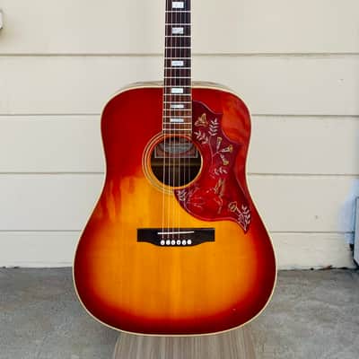 GIBSON HUMMINGBIRD ACOUSTIC/ELECTRIC GUITAR W/ K&K MINI PICKUP + CASE - 1971-72 image 2