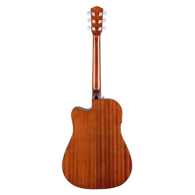 Fender CD-60SCE Dreadnought All-Mahogany A/E Guitar - Natural w/ Rosewood FB image 8