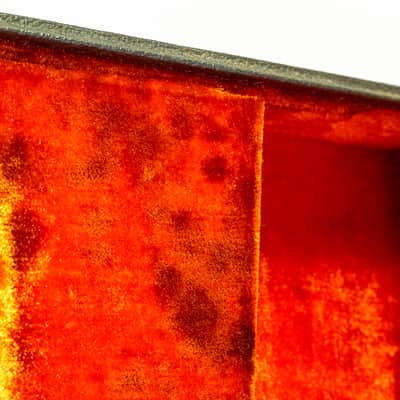 Vintage Fender G&G Guitar Case Late 60s Early 70s Black Tolex Orange Interior image 10