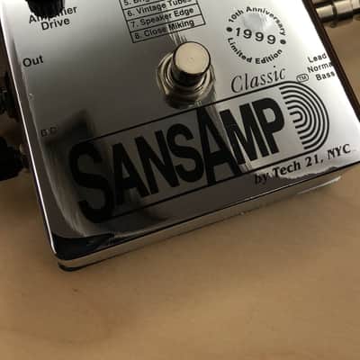 Tech 21 Tech21 SansAmp Classic 10th Anniversary Limited Edition(Signed) 1999 - Chrome image 2
