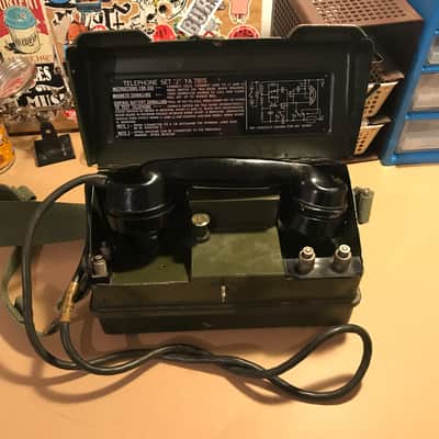 Vintage Army Telephone  Microphone by Weird & Wired (2022, Black & Green) image 6