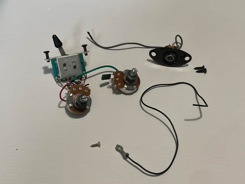 2004 Korean Ibanez RG370DX RG Series Guitar Factory Electronics Wiring, Volume Tone Pot Jack image 1