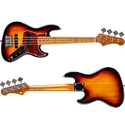 Flight MINI BASS JB SB Rock Series Roasted Poplar Body Roasted Maple Neck 4-String Electric Bass Guitar w/Gig Bag image 3