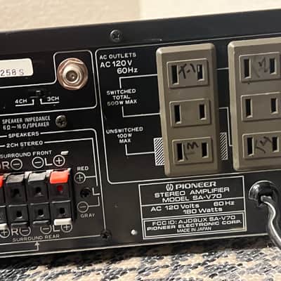 Vintage Pioneer SA-V70 1986 Receiver with Detachable Remote- Black image 17