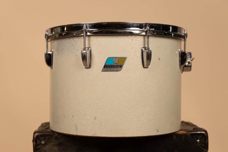 1970s Ludwig 10x14 Silver Sparkle Concert Tom image 1