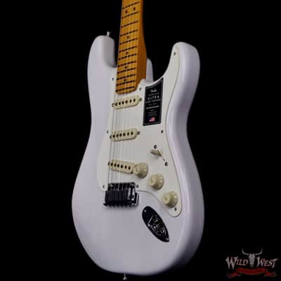 Fender American Ultra Luxe Vintage '50s Stratocaster Ash Body  Maple Fingerboard White Blonde 8.1 lbs image 2