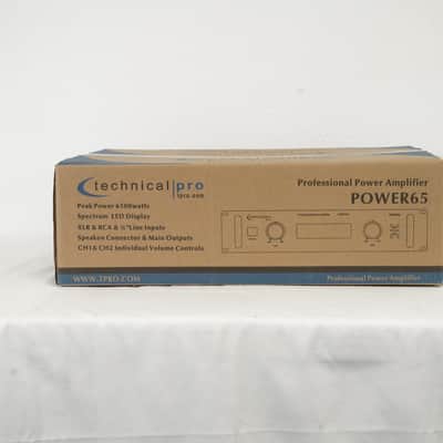 Technical Pro POWER65 6500W 2 Channel 2U Power Amplifier Amp + XLR Cable image 6