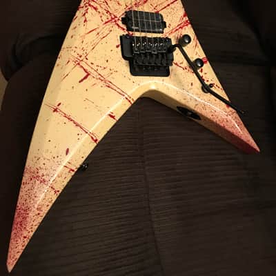 Washburn Vindicator HM Series Scott Ian Signature *RARE Blood Splatter V Guitar* image 12