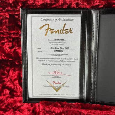Used 2022 Fender Custom Shop Dick Dale Strat NOS Chartreuse Sparkle w/Case TSU24175 image 13