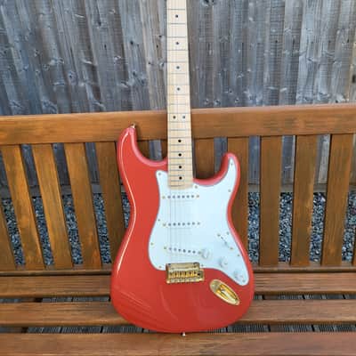 Fender FSR Tribute Stratocaster Fiesta Red (Limited Edition) Electric Guitar image 1