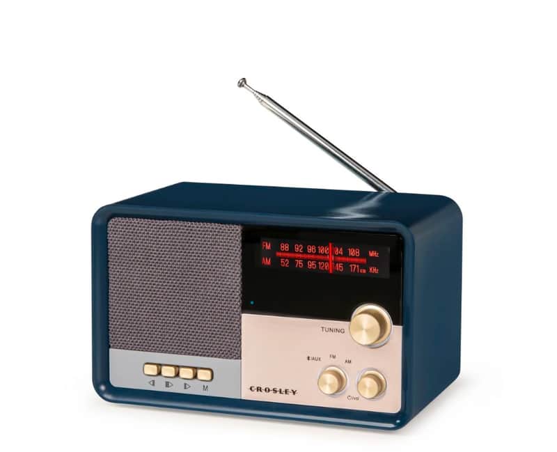 Crosley CR3036D Tribute Vintage Style AM/FM Radio With Bluetooth - Navy-NEW image 1