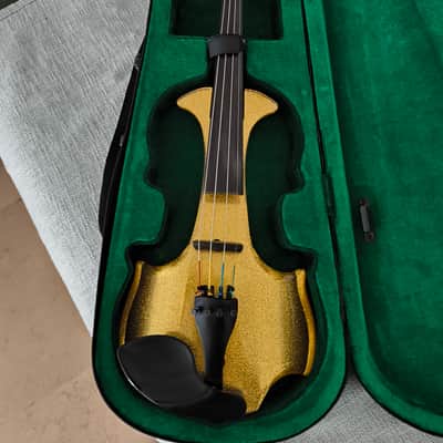 Aurora Gold 4 St Acrylic Electric Violin With LEDs 2019 - Gold image 2