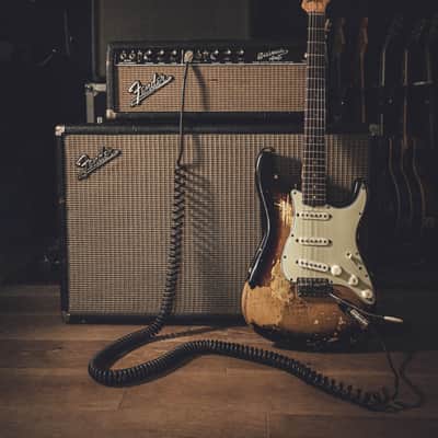 Fender 1964 Bassman Head AA864 and Bandmaster 2x12 Cab image 4