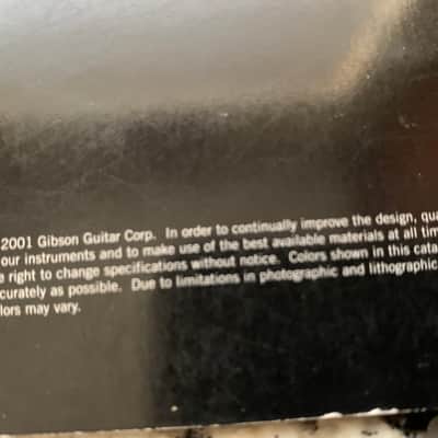 Gibson Catalog 2001 Les Paul Standard Custom Classic Studio Flying V SG Supreme Special Junior ES-175 335 B.B King 135 Explorer Firebird Double Neck Chet Atkins Thunderbird image 11