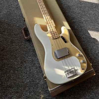 2016 Fender American Vintage '58 Precision Bass AVRI White Blonde image 6