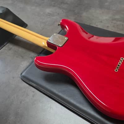 1981 Fender LEAD I Ash Body Light Relic Wine Red Transparent American Vintage 80s Custom Seymour Duncan JB Humbucker Single HS Hardtail USA '54 1954 Stratocaster headstock II Deluxe Case image 2