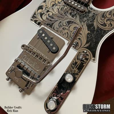 Telecaster 8 Hole Pickguard Acrylic Silver Mirror Guitar Scratch Plate for Fender American/Mexican Standard Tele Cut for Modern Style Parts image 3