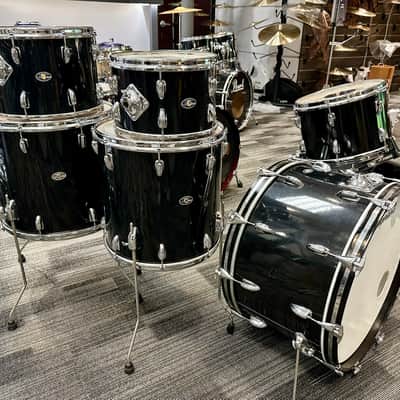 Slingerland 6-Piece Drum Set 1970s - Jet Black image 9
