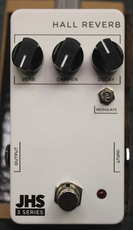 JHS Pedals 3 Series Hall Reverb Effects Pedal White image 1
