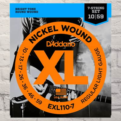 D'Addario EXL110-7 Reg Lite 7-String Nickel Wound Electric Guitar  Strings 10-59 image 1