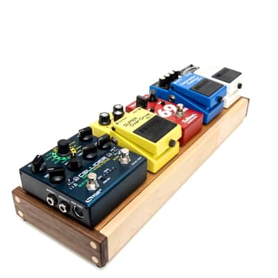 Custom made Hardwood Pedalboard Medium 450x150x50mm image 1