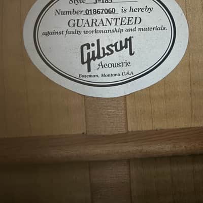 Gibson J-185 2007 - Sunburst image 4
