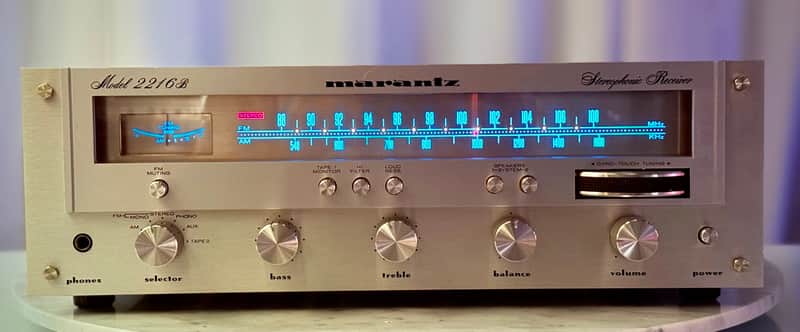 🎶✨ Marantz 2216B Vintage Stereo Receiver — Serviced/Cleaned, LED Dial, Tested, Ultrasonic-Cleaned Knobs image 1