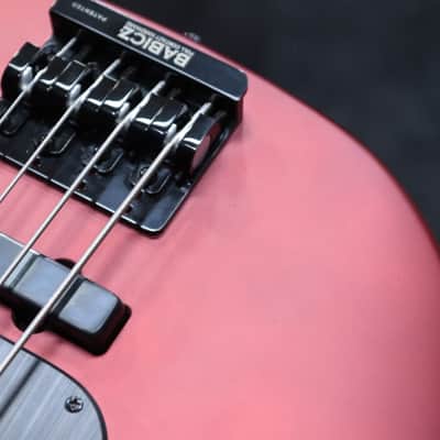 ESP LTD AP-4 Candy Apple Red Satin EMG Brushed Black Pickups Electric Bass image 12