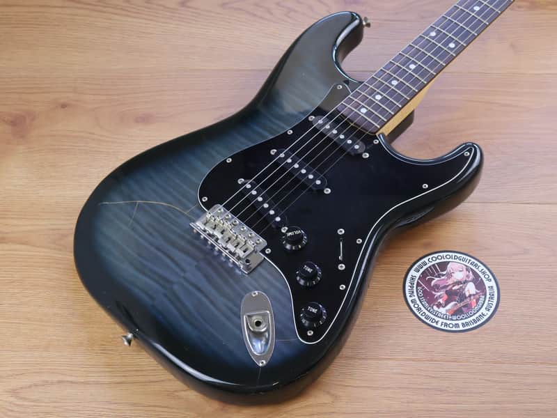 1992 Squier Japan SST-33 "Silver Series" Stratocaster (Blueburst Fotoflame) image 1