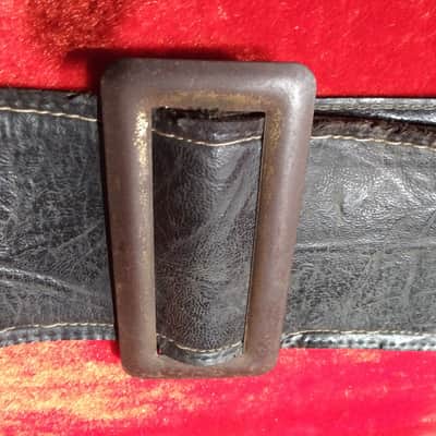 Badass Black Naugahyde Bass Strap 3 Inches Wide Vintage Ace 60s-70s image 8