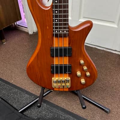 Used Schecter Stiletto Diamond Series Studio 4 String Bass Guitar Honey Satin w/ Gig Bag Local Pickup image 4