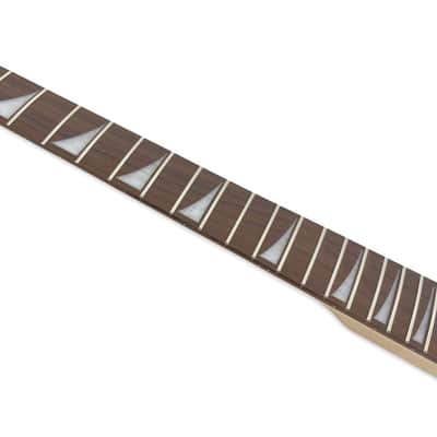Unfinished Maple Electric Guitar Neck 24 Fret 25.5inch Rosewood Fretboard Shark Fin Inlay Bolt on Guitar Neck Replacement image 3