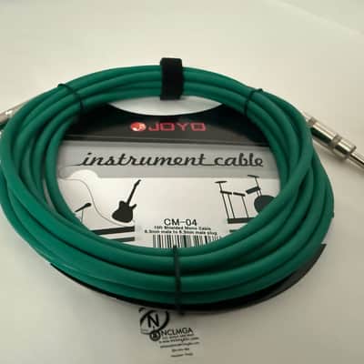 JOYO Green CM-04 Instrument Cable Shielded Mono Cable 6.3mm Male to 6.3mm Male JOYO CM04 Green 15 feet long instrument guitar/Bass cable. JOYO CM04 2024 - Green image 1