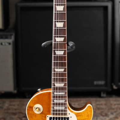 Gibson Les Paul Standard 50s Figured Top Electric Guitar - Honey Amber with Hardshell Case image 5