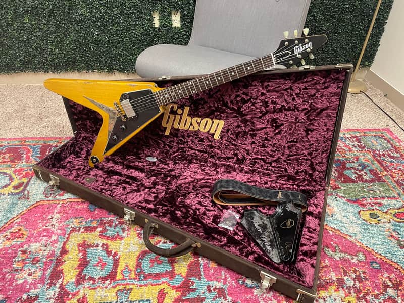 Gibson Custom Shop Master Artisan Collection Leo Scala Classic Black Flying V 2022 Korina image 1