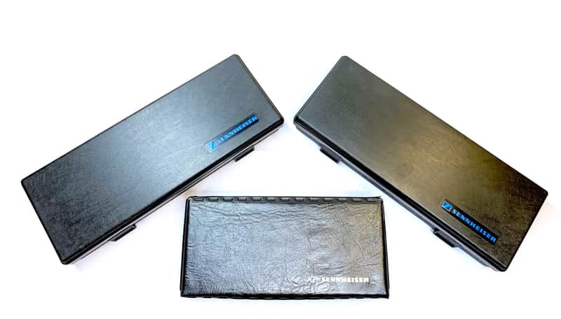 3 pc. Sennheiser Vintage Microphone Boxes, nice condition image 1