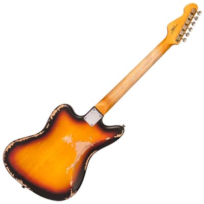 Vintage V65 ICON Vibrato Electric Guitar ~ Distressed Tobacco Sunburst image 2