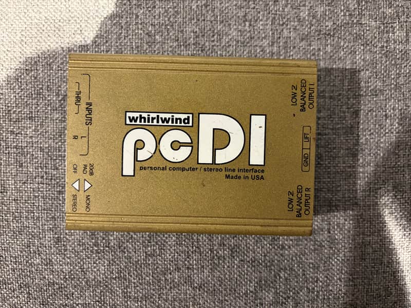 Whirlwind pcDI Stereo Direct Box - Gold image 1