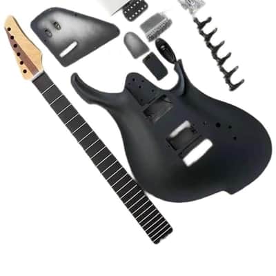 Black DIY Project Set Guitar, Aluminum Body, Maple Neck image 1