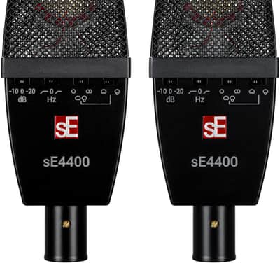 sE Electronics SE4400-PAIR Factory Matched Pair of SE4400 Large Diaphragm Condenser Microphones w/Metal Case & Shockmount image 2