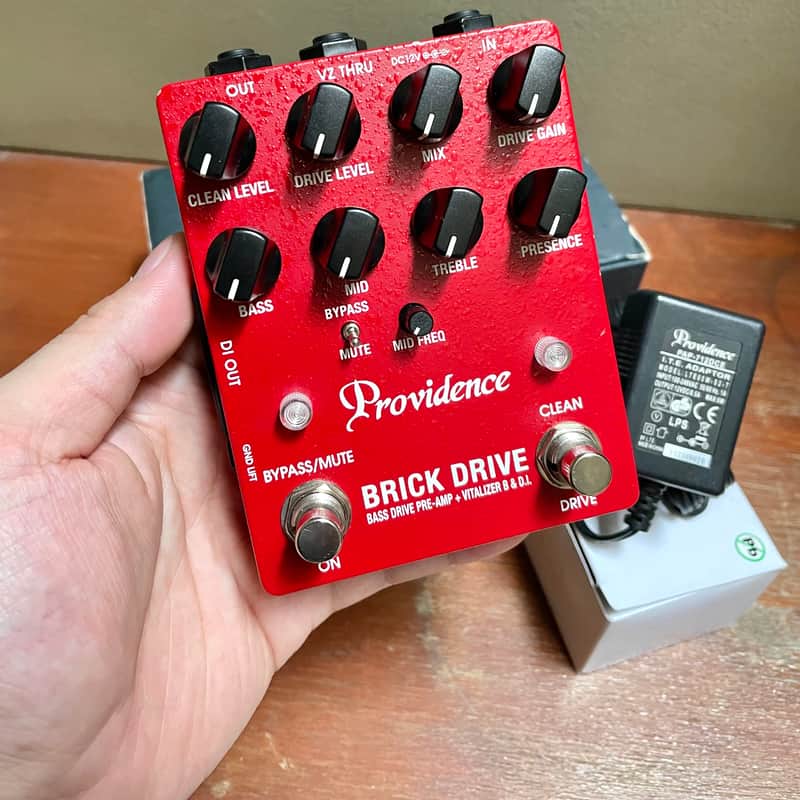 2010s Providence BDI-1 Brick Drive Preamp/Overdrive Red